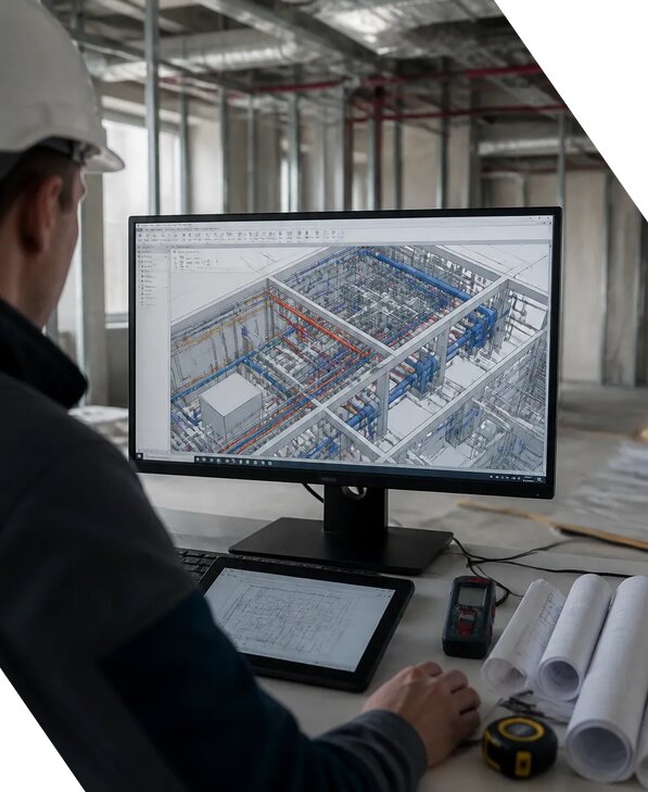 Создание BIM модели инженерных сетей для объектов в Гае